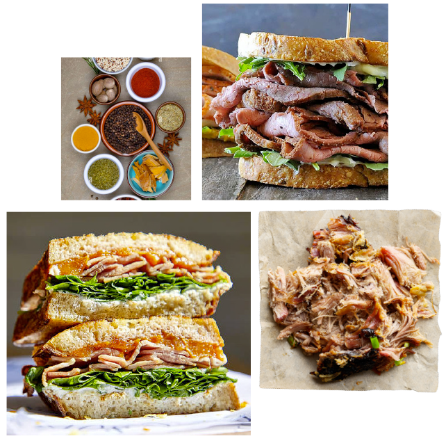 Collage of sandwich photos